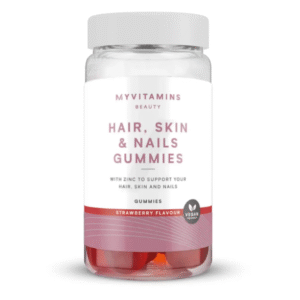 Myvitamins Vegan Hair Skin Nails Gummies, Strawberry, 60 Gummies