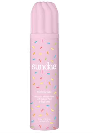 SUNDAE Body Birthday Cake Whipped Shower Foam with Kakadu Plum & Finger Lime 260ml