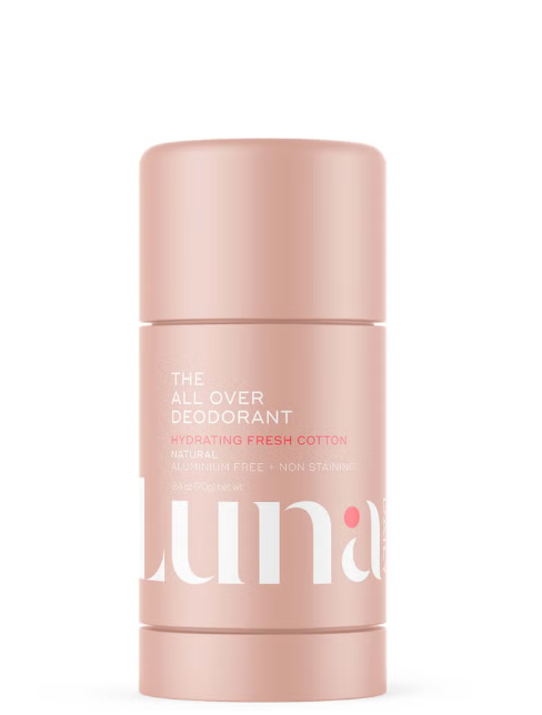 Luna Daily The All Over Deodorant Stick- Extra-strength, Natural, Non-Staining, Hydrating Soft Cotton for Dry Skin 70ml
