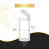 Pop Top 13 Dram Containers – Smell-Proof, Premium, Airtight, Child-Resistant Storage Vials - 50 or 100 Pack - Image 13