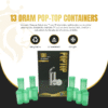 Pop Top 13 Dram Containers – Smell-Proof, Premium, Airtight, Child-Resistant Storage Vials - 50 or 100 Pack - Image 6