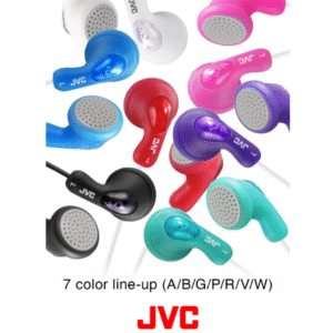 JVC Gumy In-Ear Wired Headphones – 3.5mm Jack, 9mm Drivers, Comfortable Fit, Multiple Colours