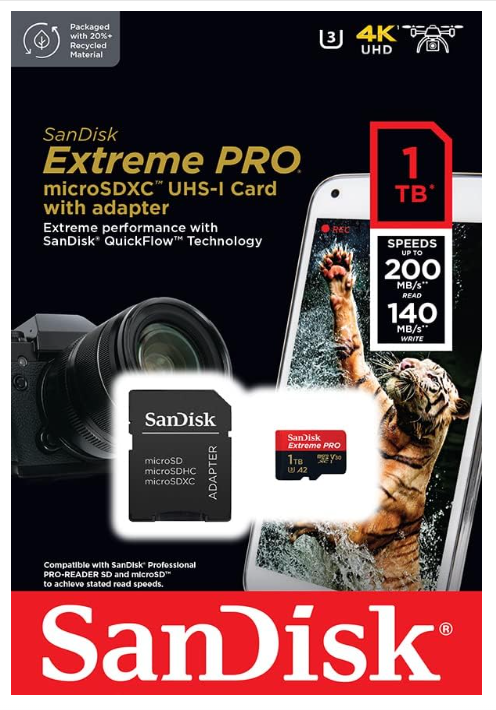 Best SanDisk Extreme PRO 1TB microSDXC Card + SD Adapter - Image 5